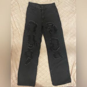 Romwe, black jeans, medium